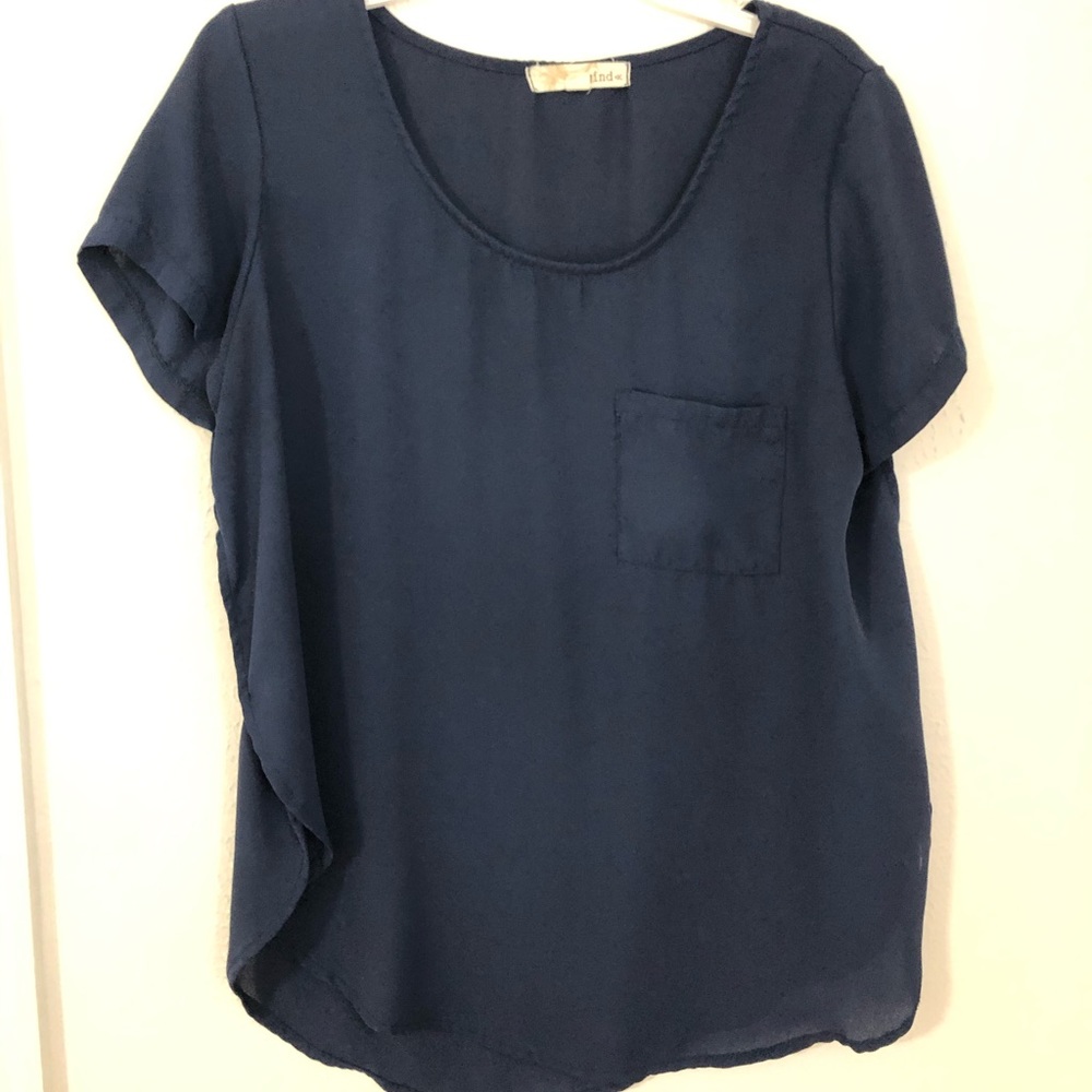 Navy top with pocket